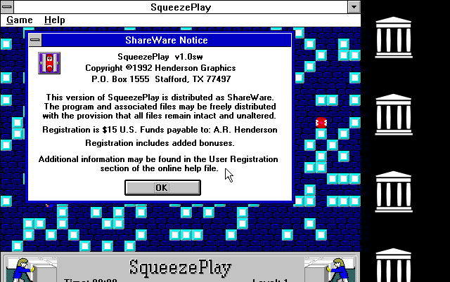 SqueezePlay im ursprünglichen Windows-3.1-Fenster